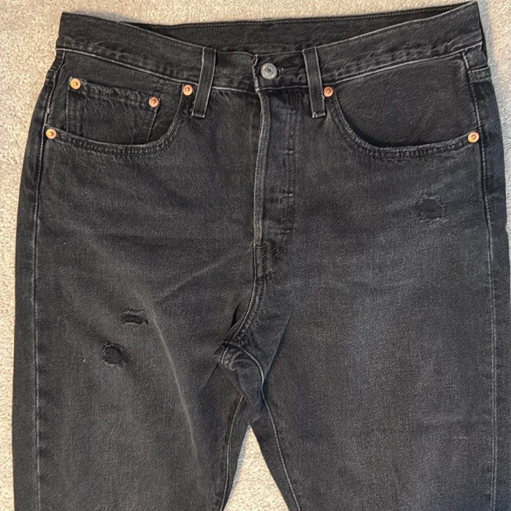 Levi’s 501 30x28 black denim jeans 👖 - Picture 2 of 8